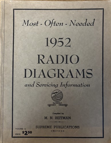 Most Often Needed 1952 Radio Diagrams